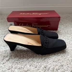 SALVATORE FERRAGAMO Pablita Kitten Heel Slides